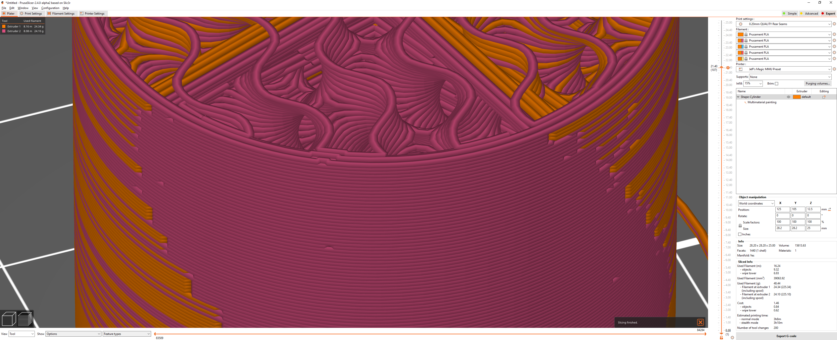 Multi Material Painting causing dimples in perimeter · Issue #7104 ...