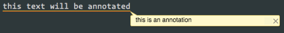 screenshot of iTerm annotation