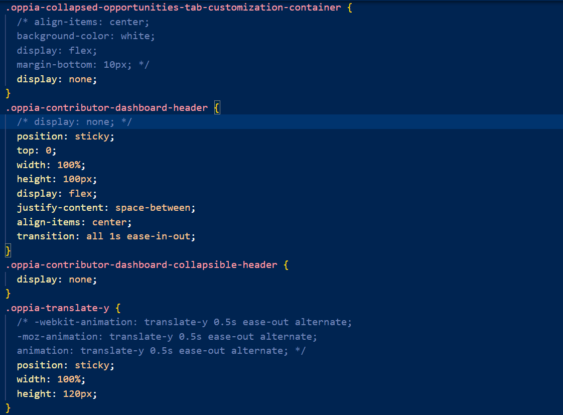 [BUG]: Contributor dashboard header collapsing animation not working ...