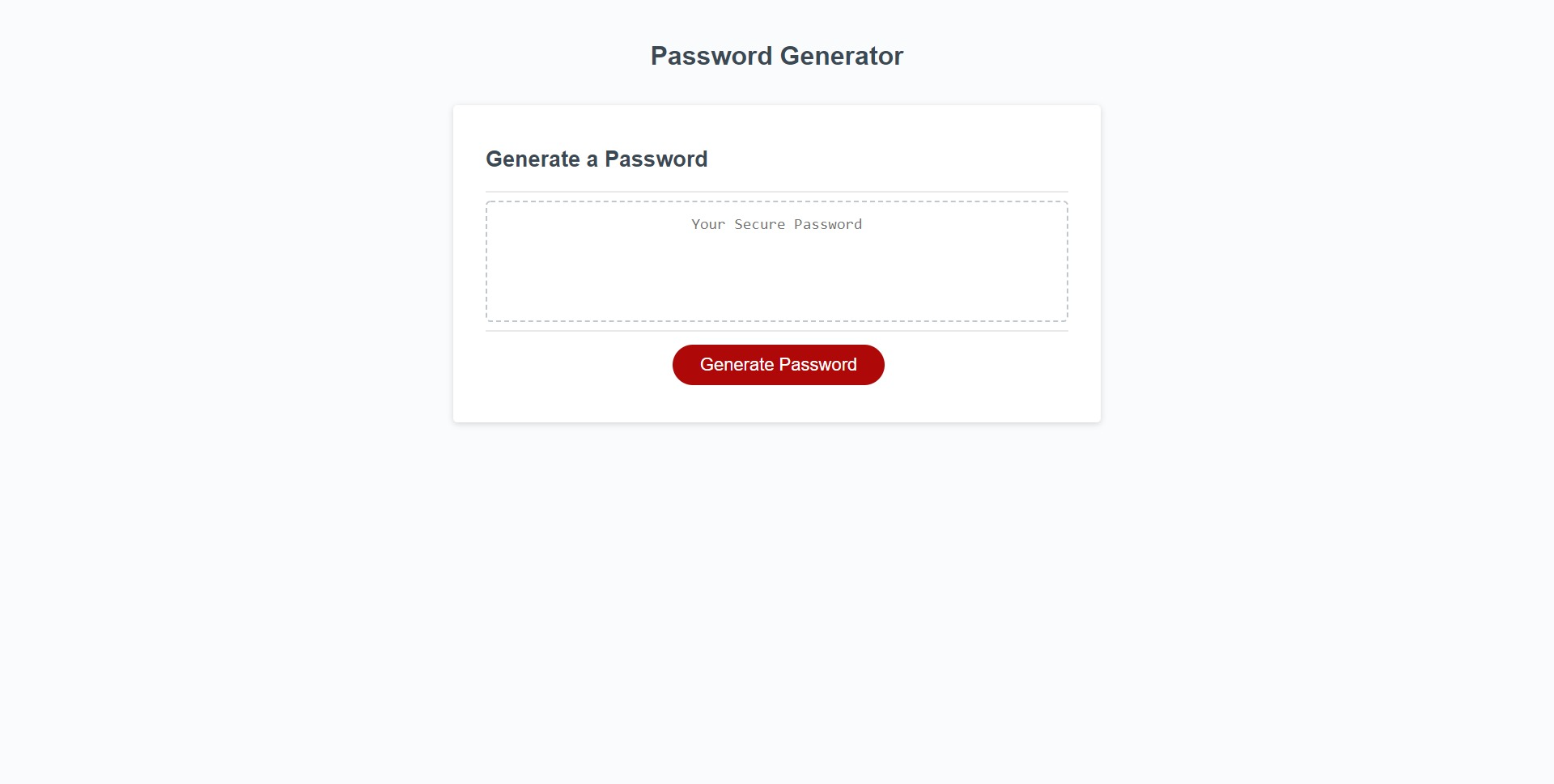 GitHub - NCooper00/Random-Password-Generator: Writing code in js to ...