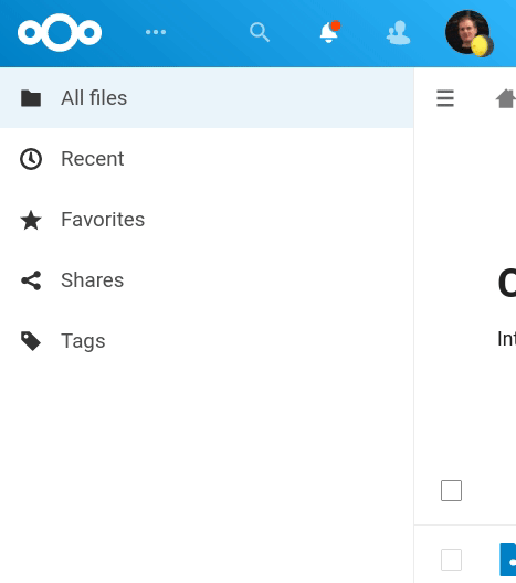 Files app nav closing