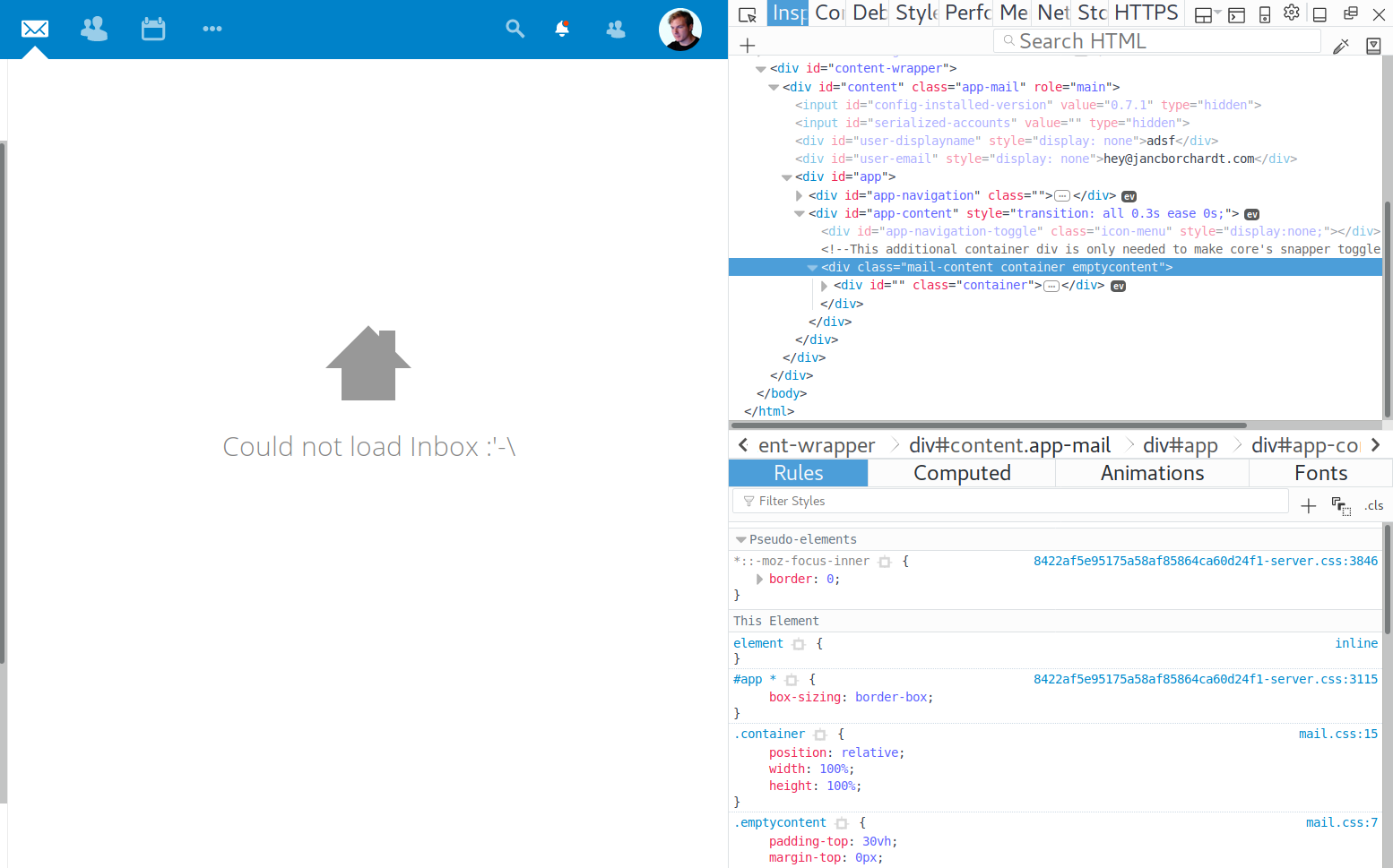 Scrollbar in the emptycontent view · Issue #504 · nextcloud/mail · GitHub