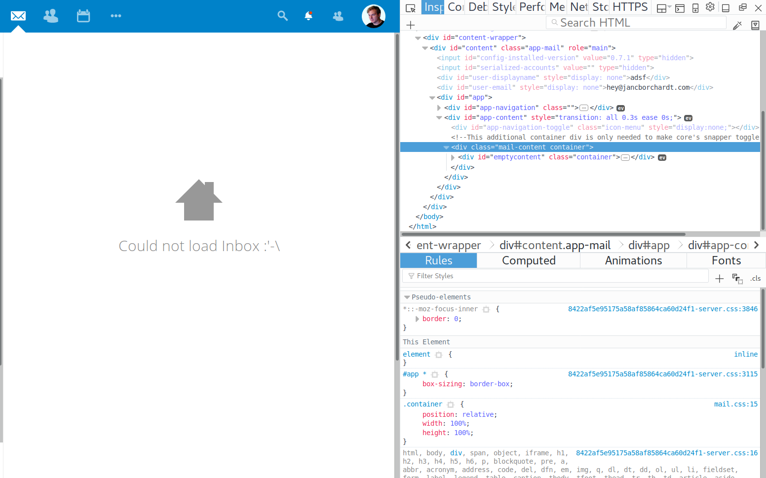 Scrollbar in the emptycontent view · Issue #504 · nextcloud/mail · GitHub