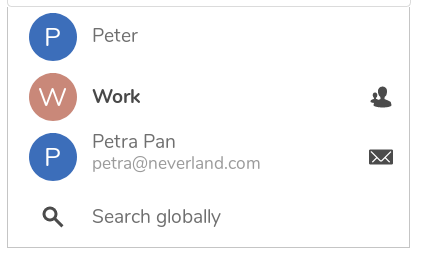 share dropdown current