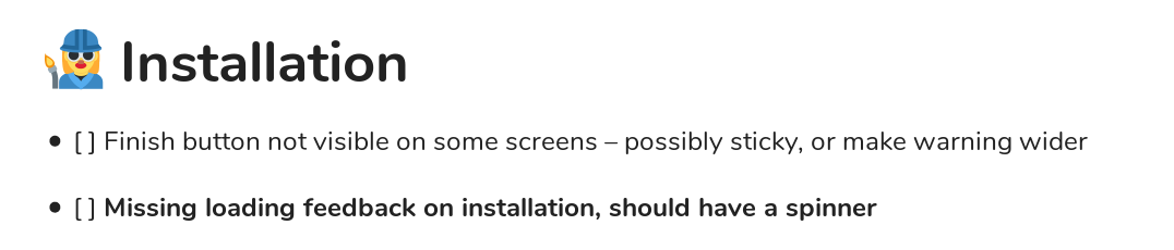 checkbox formatting