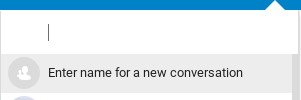 Enter name for new conversation