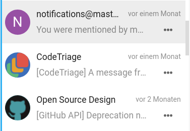 Vue component message list currently