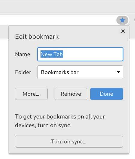 chrome bookmark