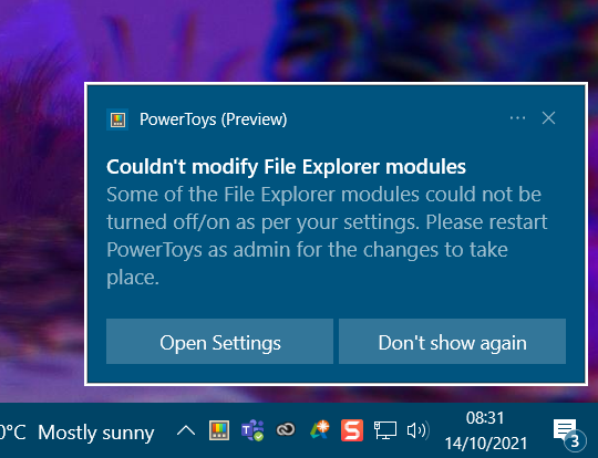 Power Toys Settings not opening · Issue #13822 · microsoft/PowerToys ...