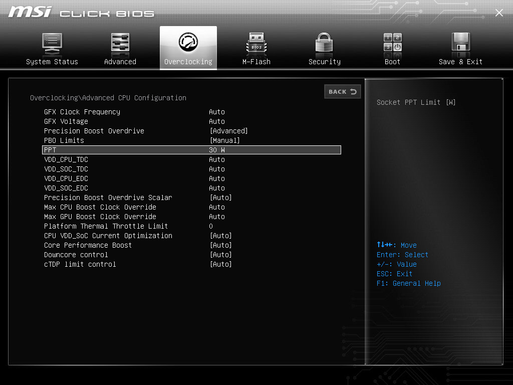 MSI and Gigabyte BIOS PPT setting and reducing idle power usage · Issue