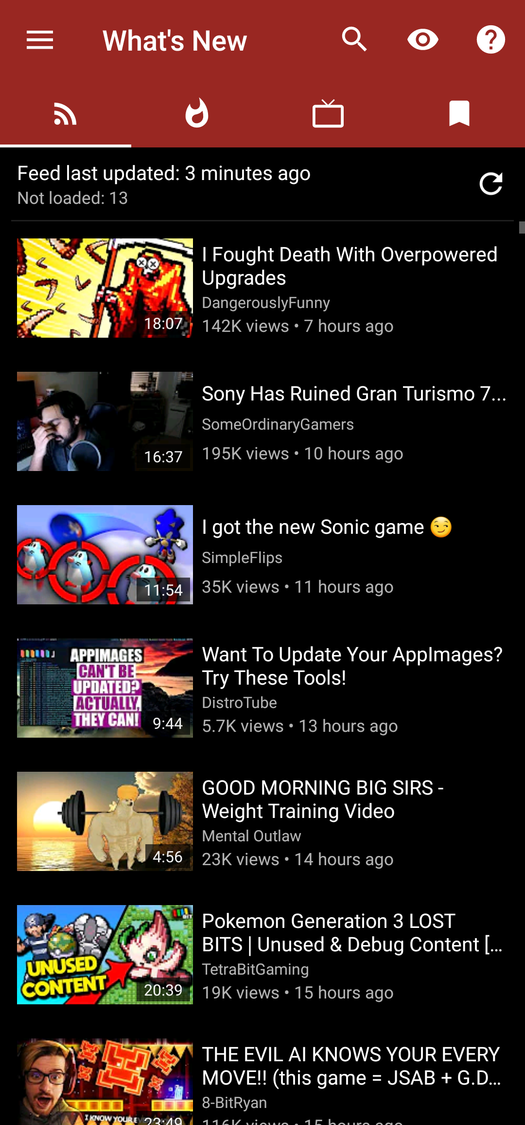 channels not loading feed on refresh · Issue 8082 · TeamNewPipe