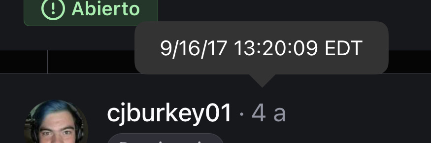 Image showing that this issue is almost 4 years old