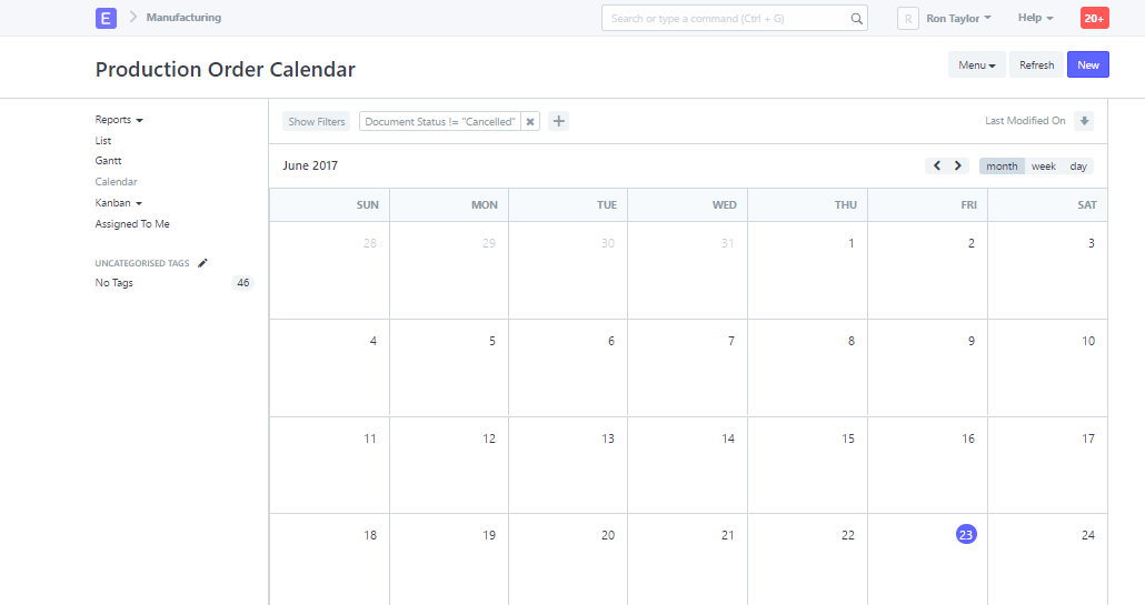 Production orders not showing on calendar issue 9474 frappe