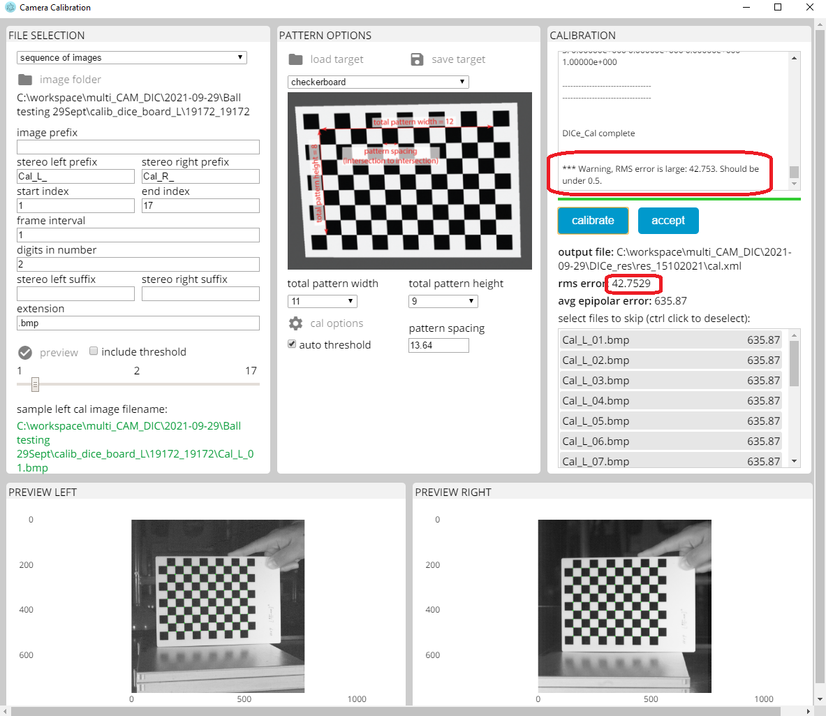 checkerboar stereo cal