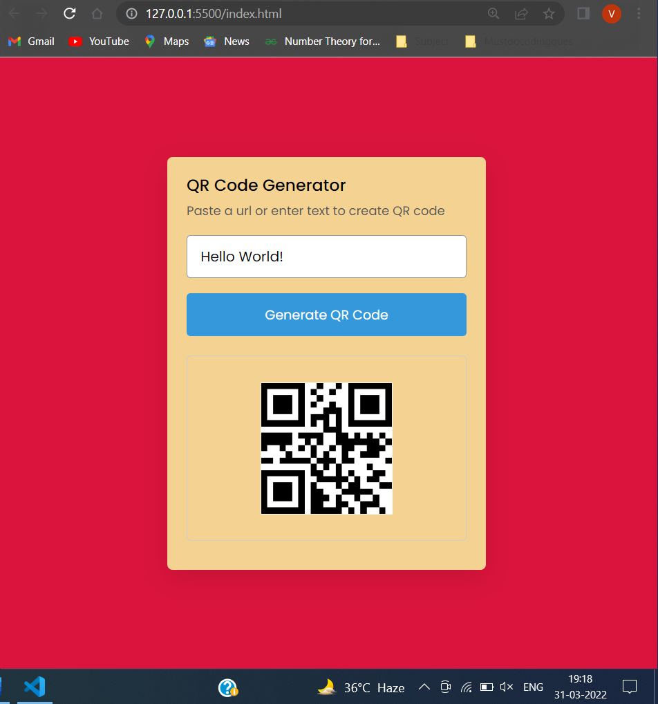 GitHub - VishalSahu18/QR-code-Generator: A Basic Application which ...