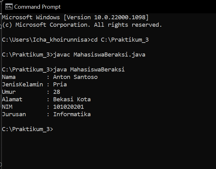 GitHub - Khoirunnisa02/Praktikum-3