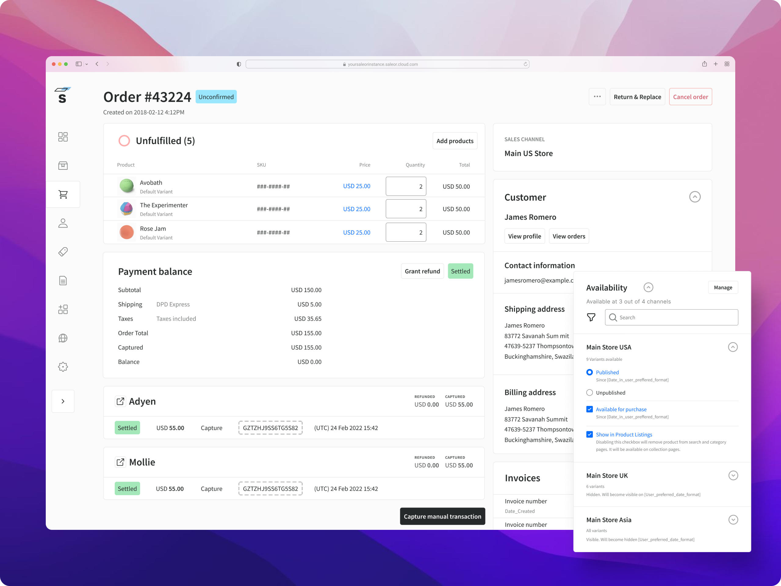 Saleor Dashboard - Modern UI for managing your e-commerce