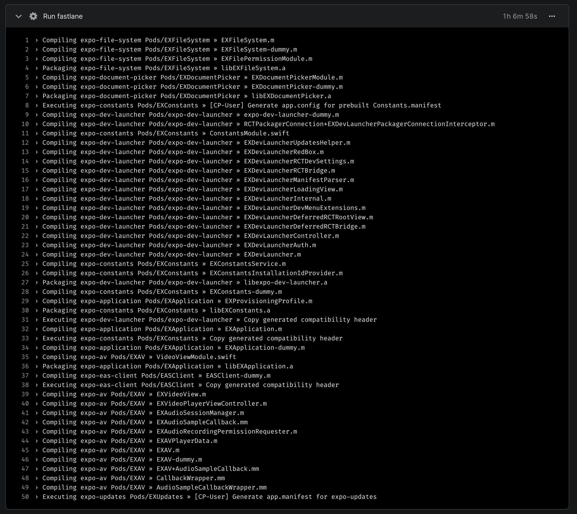 iOS App Store build stuck on `Generate app.manifest for expoupdates` · Issue 22306 · expo/expo