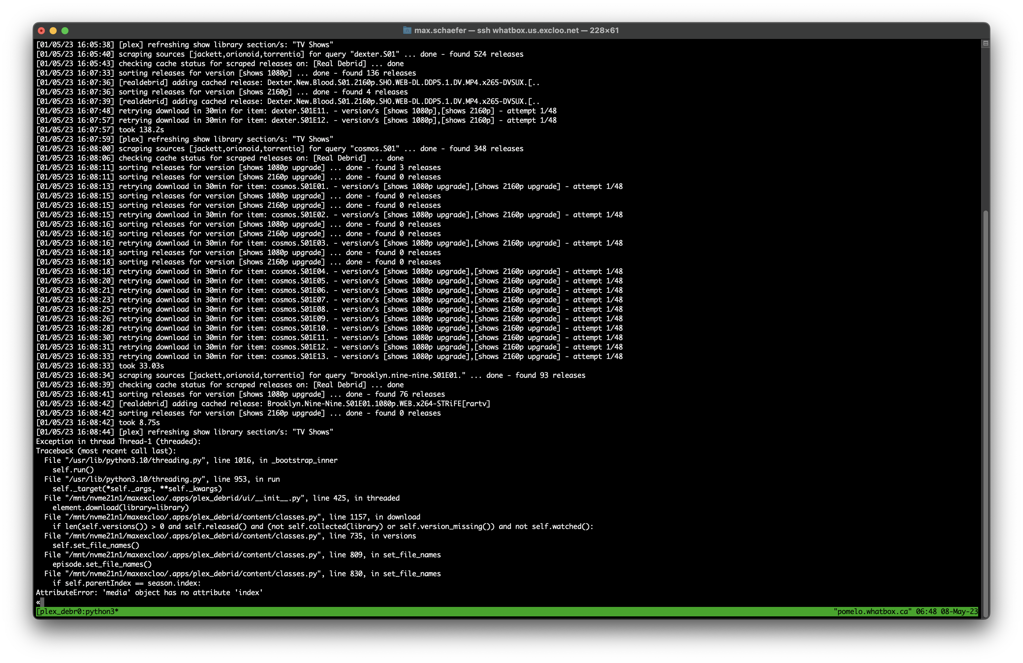Multithreading Crash · Issue #475 · itsToggle/plex_debrid · GitHub