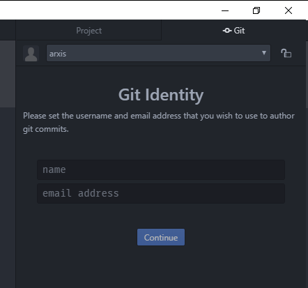 Git Identity in the git tab is requested each time I open Atom or after ...