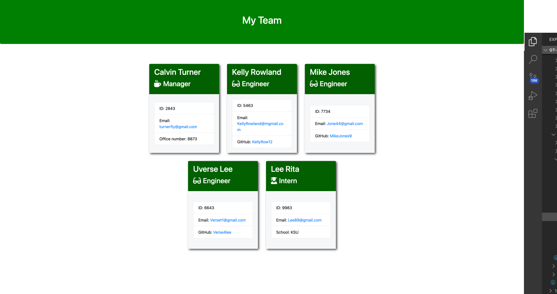 GitHub - CalvinTurner10/Homework10_Team-Profile-Generator