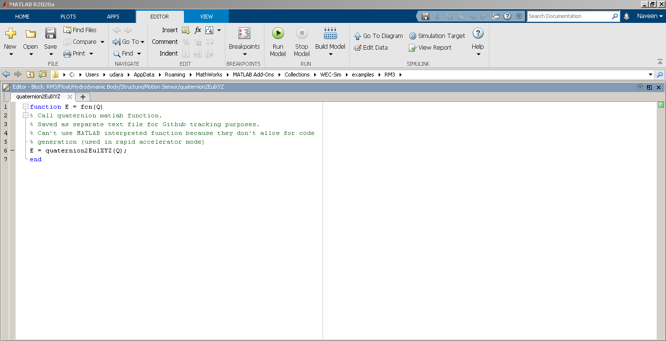 Error occurs when trying to run WECSim examples · Issue 754 · WECSim