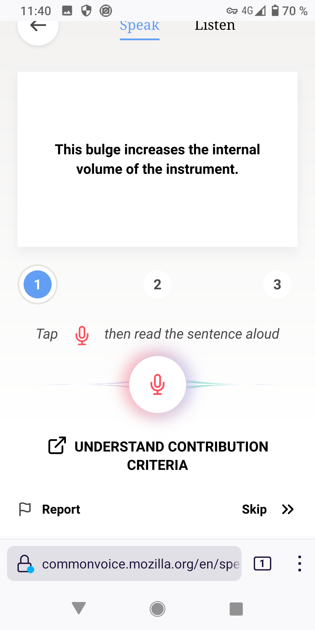 [bug] After submitting 20 clips with smartphone odd behavior in speak ...
