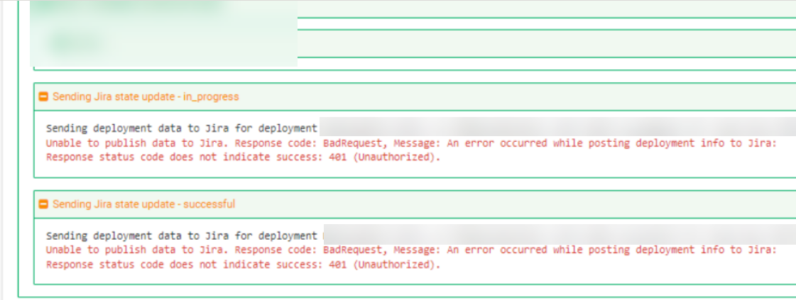 Some customers receiving a 401 error on all “Jira Status Update” steps ...