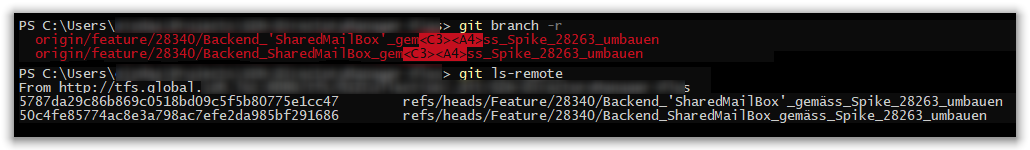 branch name issues