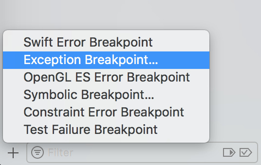 xcode-unknown-tips-Show the Breakpoint navigator