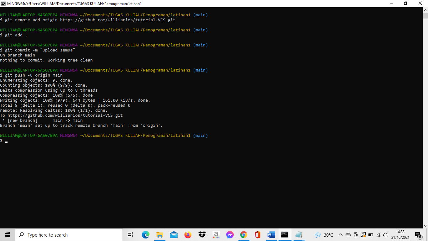 GitHub - williarios/latihan-VCS