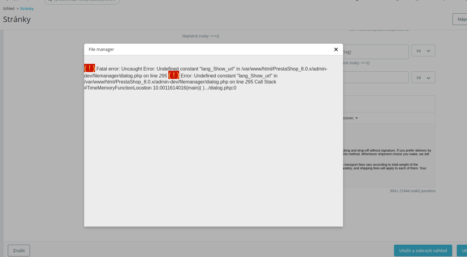 File manager blank window · Issue #30343 · PrestaShop/PrestaShop · GitHub