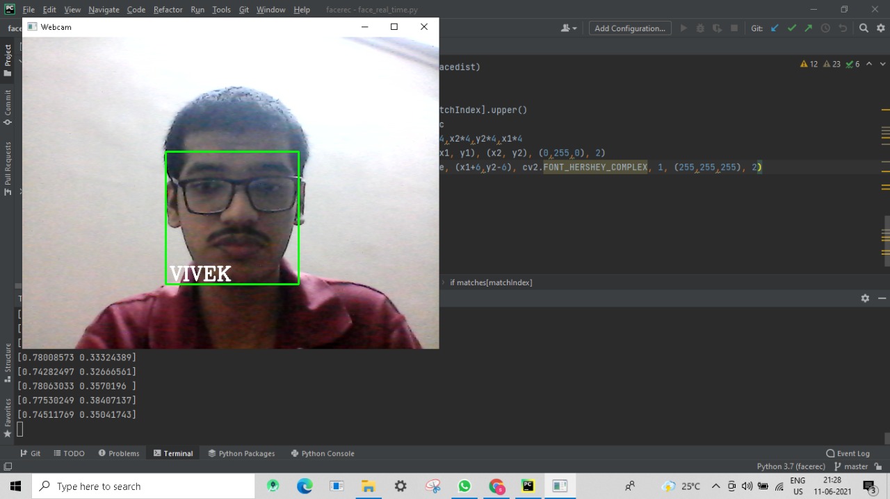 GitHub - VivekSinghDS/Face-Recognition: Implemented face recognition ...
