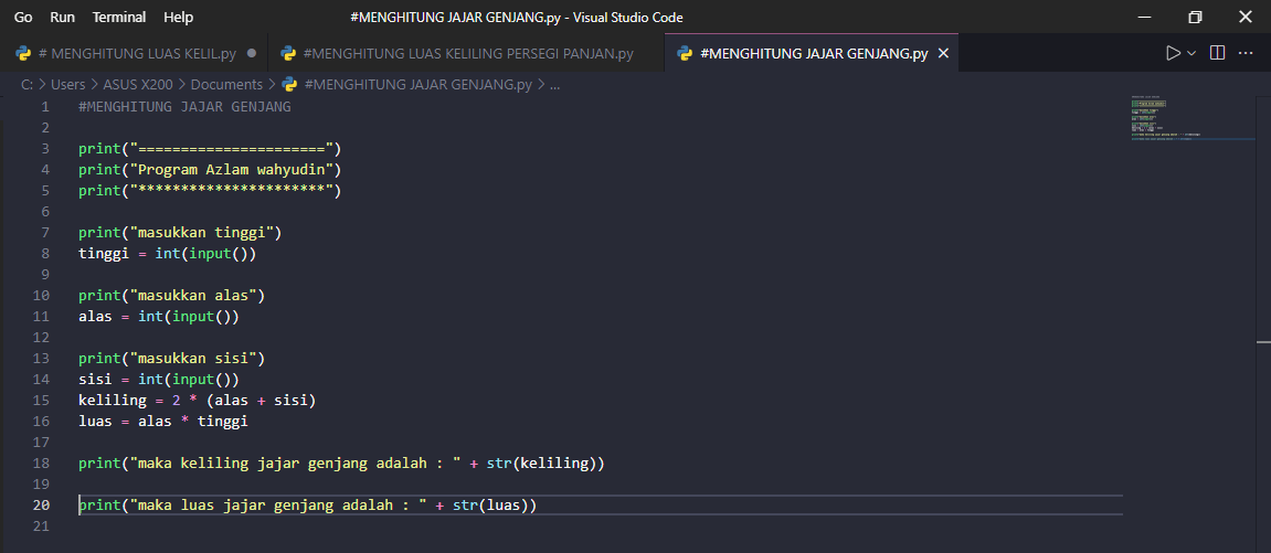 GitHub - Azlamwahyudin/MENGHITUNG-BANGUN-DATAR