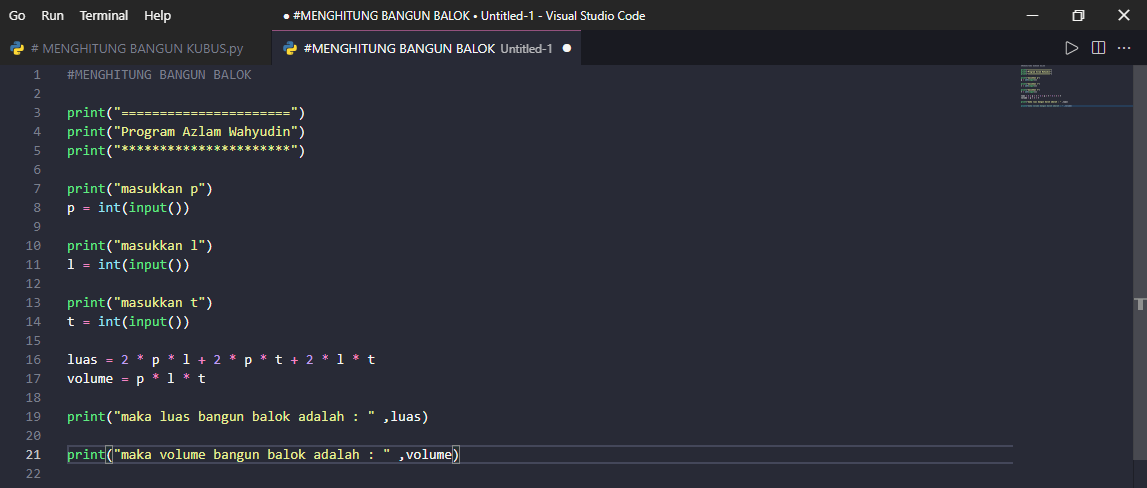 GitHub - Azlamwahyudin/MENGHITUNG-BANGUN-RUANG