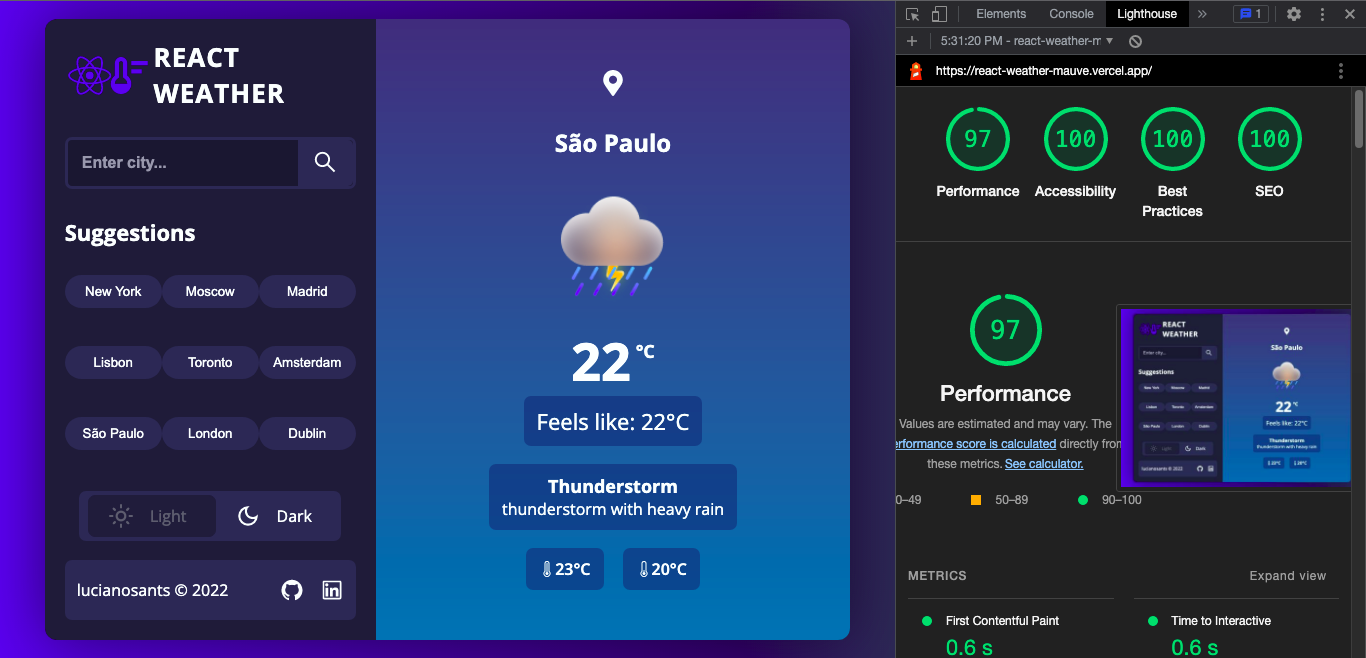 GitHub - lucianosants/react-weather: A simple applications to be ...