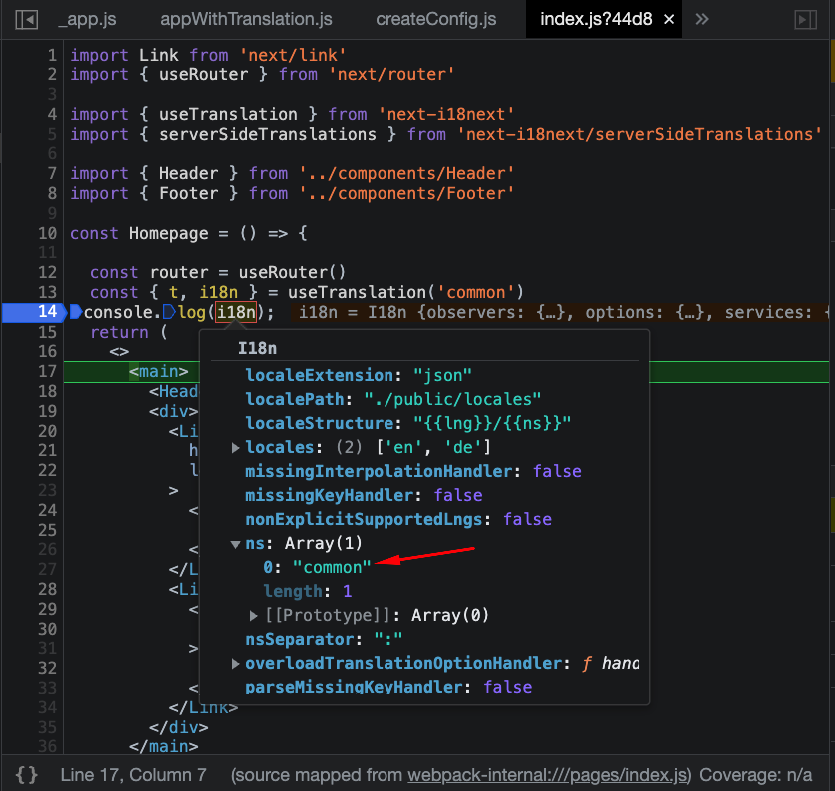 Namespaces option is not synced on the client. · Issue #1839 · i18next ...
