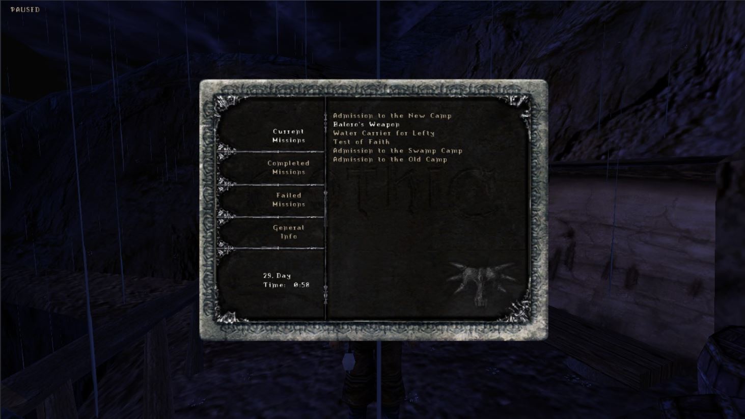 Baloro's Weapon @ Current Missions