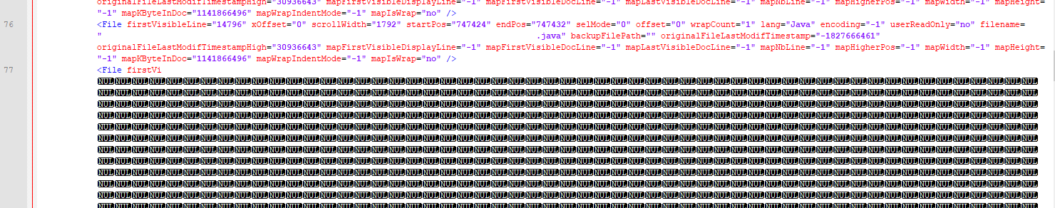 The NUL file-corruption bug appears to not be completely gone (v7.7.1 ...