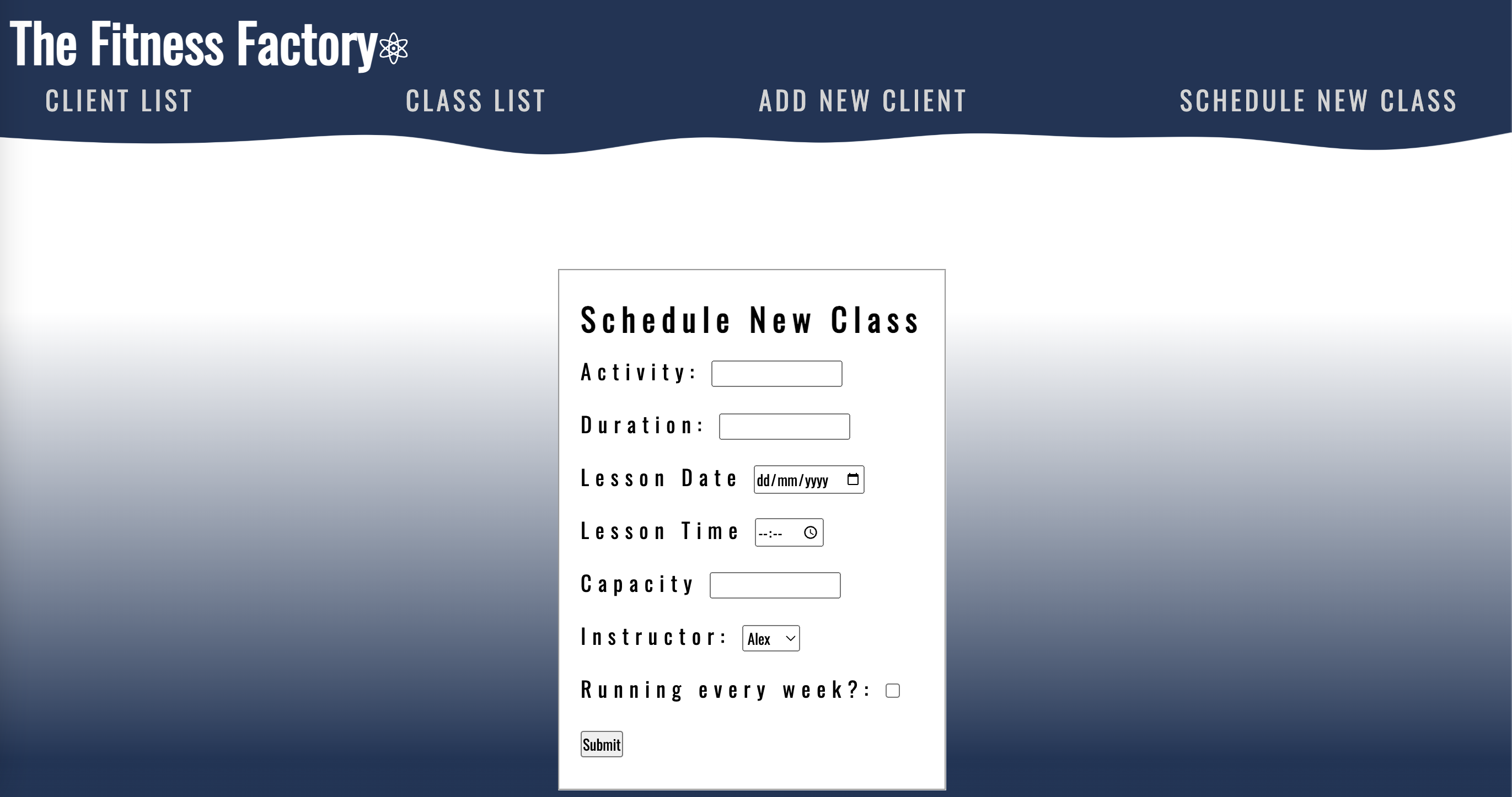 GitHub - BenCutlerAmes/Gym_Management_App: A python web app for a Gym ...