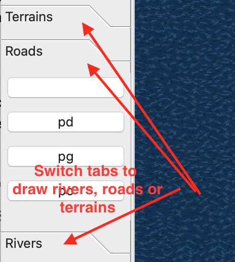 Снимок экра
 
 #### Drawing roads and rivers
 
-Actually, the process to draw rivers or roads is exactly the same as for terrains. You need to select tiles and then choose road/river type from the panel. 
+Actually, the process to draw rivers or roads is exactly the same as for terrains. You need to select tiles and then choose road/river type from the panel.
 
 <img width=