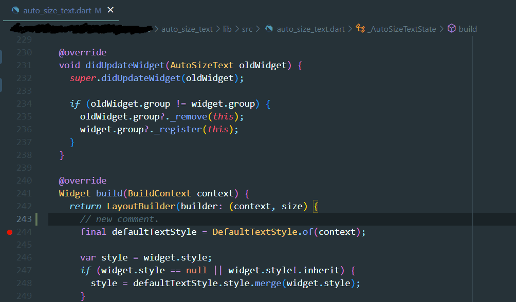 After updating a remote dependency on `pubspec.yaml` to a local version