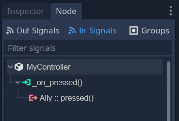 Show incoming signal connections on editor's Signals panel and as a ...