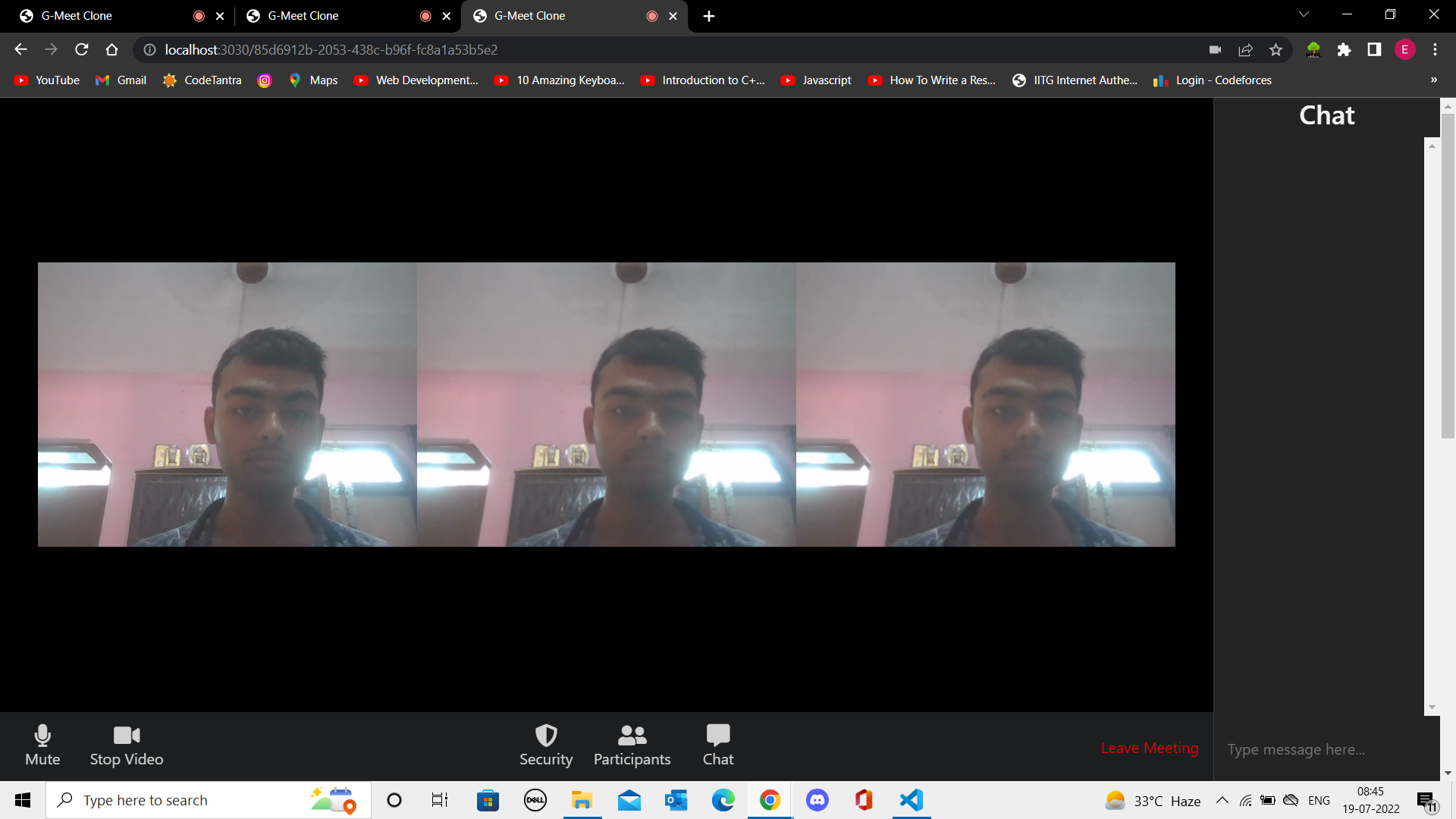 GitHub - eshu-patel/G-Meet-Clone: Made the G-Meet clone with some basic ...