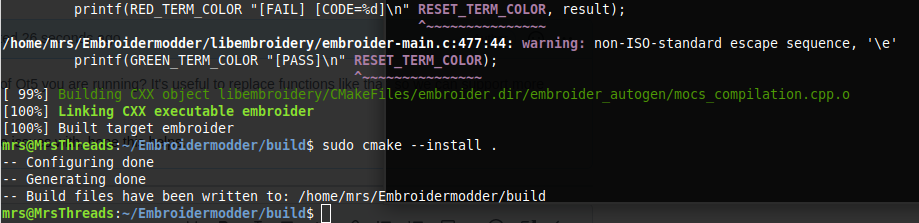 Build issues on Linux Mint · Issue #141 · Embroidermodder ...