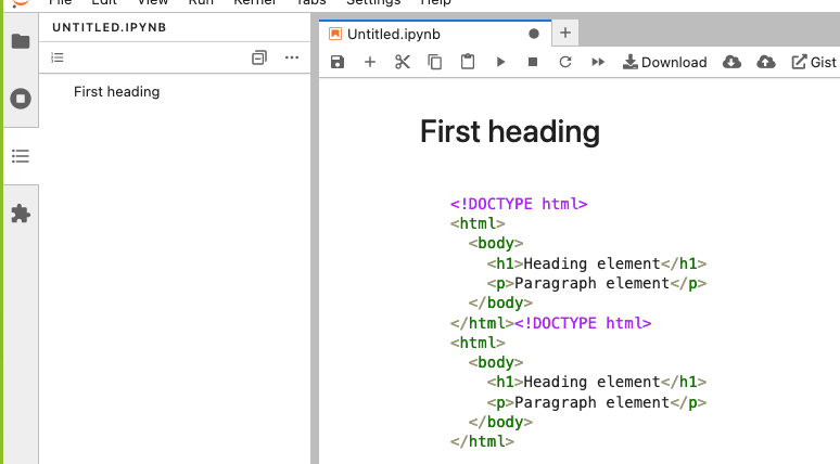 TOC - displays invalid heading from example markdown code · Issue ...