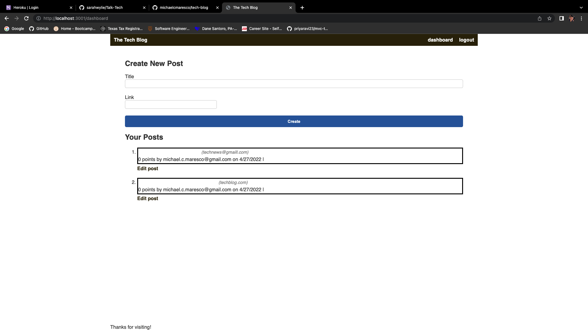 GitHub michaelcmaresco/techblog