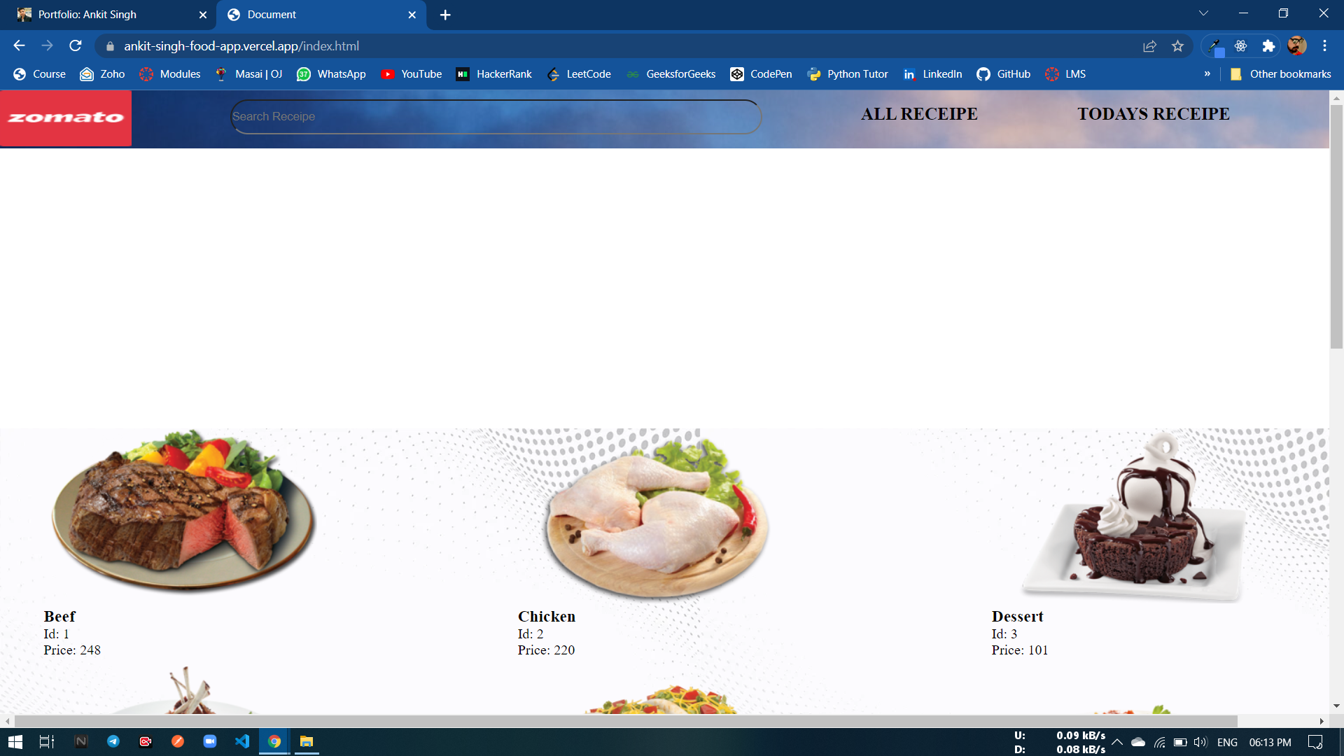 GitHub - AnkitSingh60/Food-App: I made this food website app in Masai ...