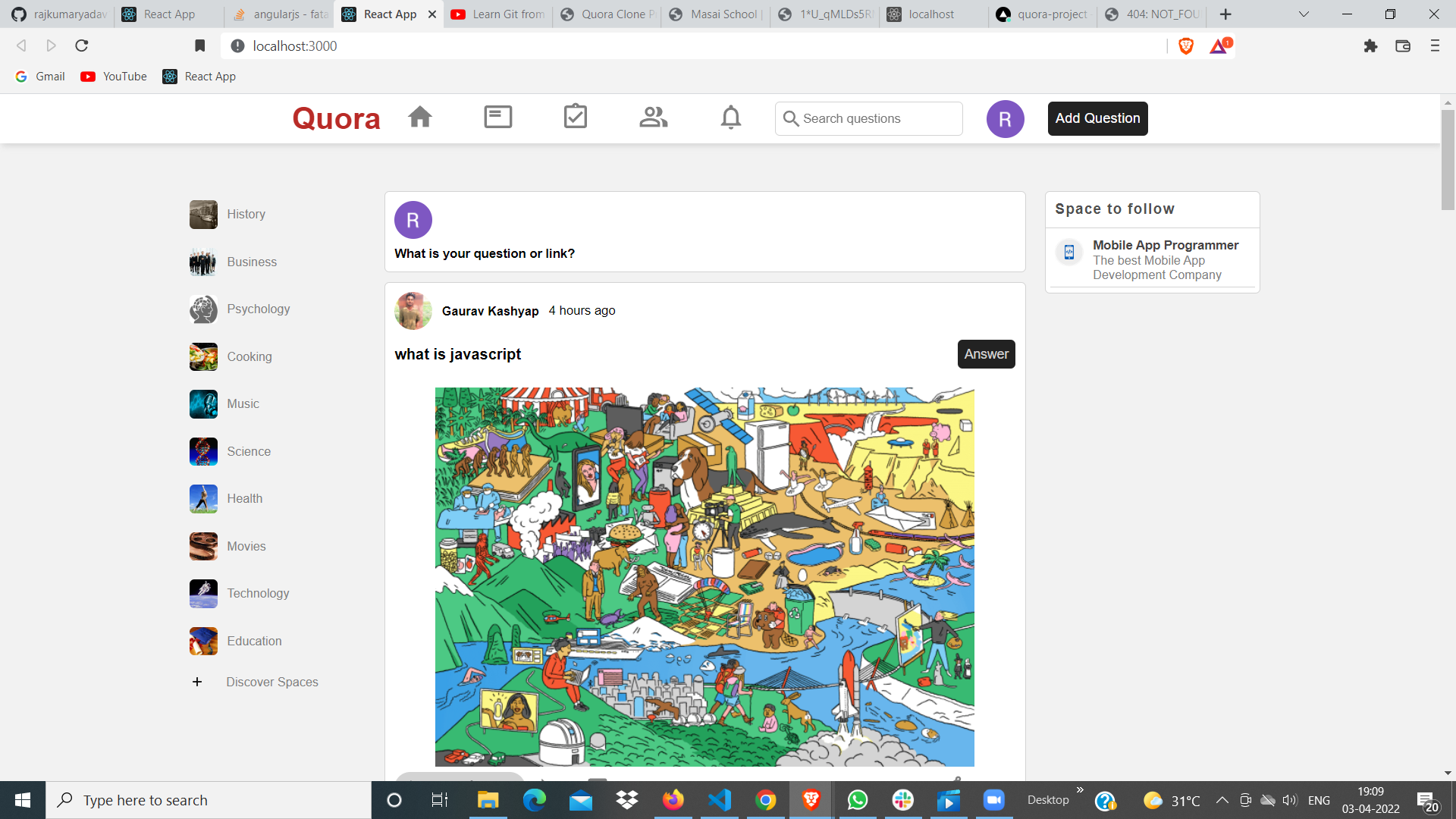 GitHub - 07HaleemaZehera/Quora-Clone: Quora is a place to gain and ...