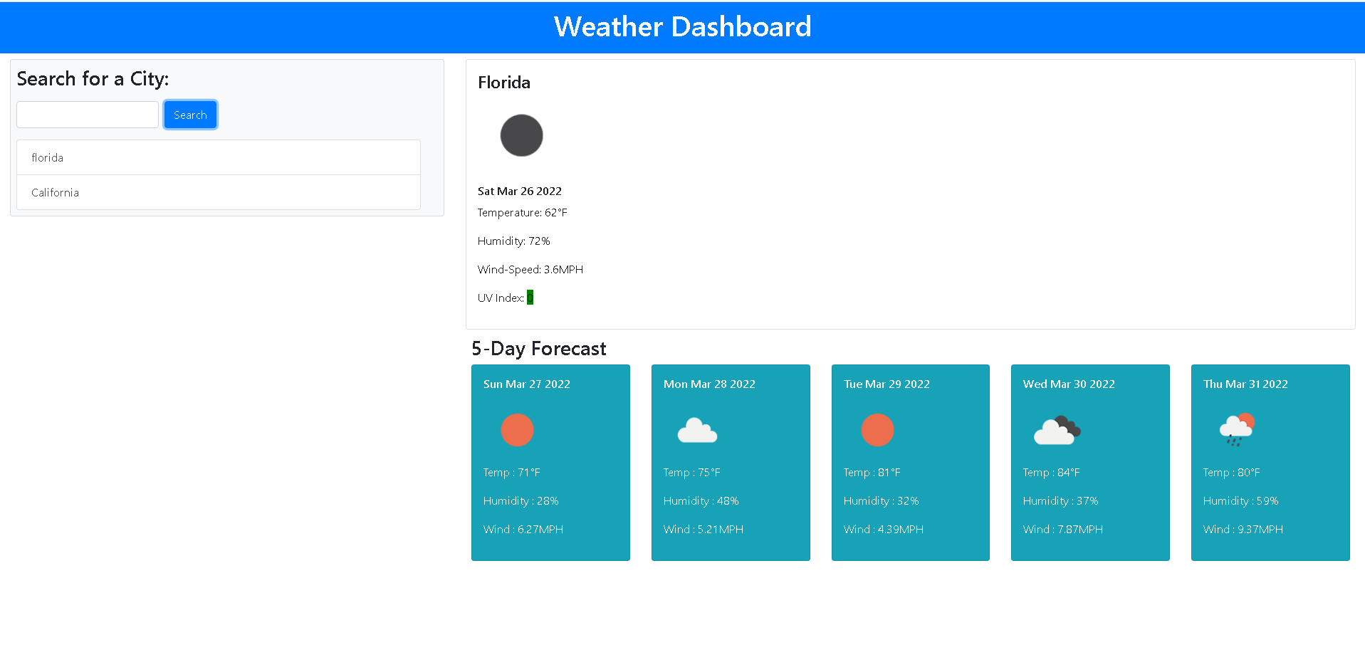 GitHub - achuv37/Accurate-Weather-Dashboard: This is a website for ...